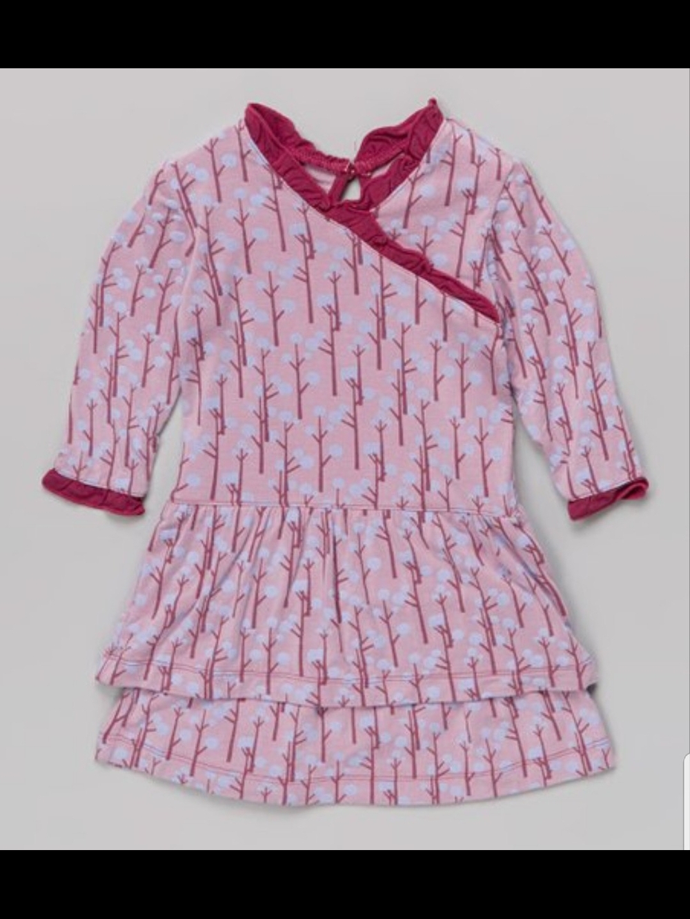Kickee Pants OG Lavender Snow Trees Drop Waist Dress - Size 18-24m - NWT/B